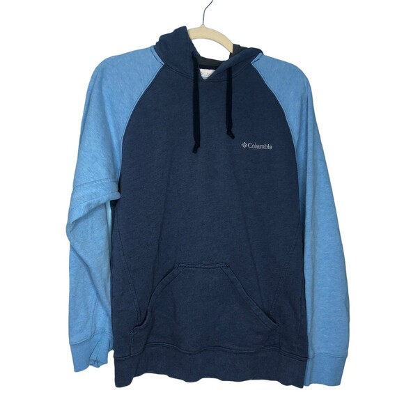 Columbia Mens Hoodie Size Small Blue Long Sleeve Front Pockets Pullover - Picture 1 of 7